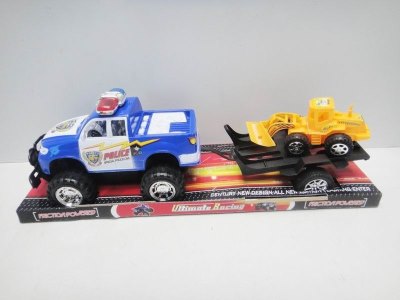 FRICTION POLICE CAR W/FREE WAY CONSTRUCTION - HP1020417