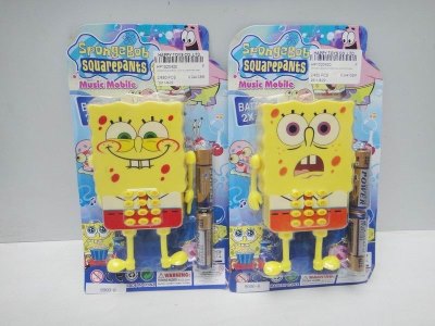SPONGEBOB CELLPHONE W/MUSIC & LIGHT INCLUDED BATTERY 4ASST - HP1020420