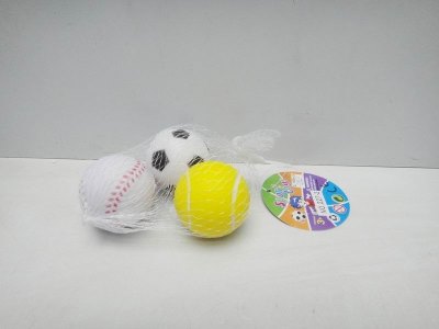 5.5CM PU BALL FOOTBALL/TENNISBALL/BASEBALL 3PCS - HP1020446