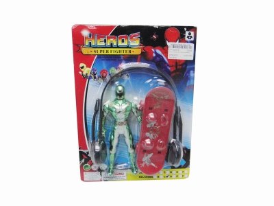 PAINGTING ROBOT W/SKATE BOARD & EARPHONES - HP1020518