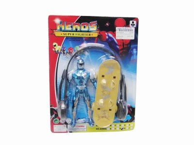PAINGTING ROBOT W/SKATE BOARD & EARPHONES - HP1020519