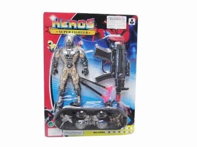 SPIDERMAN W/SKATE BOARD & SOFT SHOOTING GUN   - HP1020522