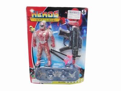 ROBOT W/SKATE BOARD & SOFT SHOOTING GUN   - HP1020523