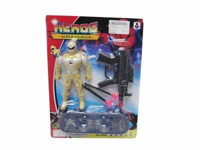 ROBOT W/SKATE BOARD & SOFT SHOOTING GUN   - HP1020524
