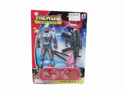 ROBOT W/SKATE BOARD & SOFT SHOOTING GUN   - HP1020525