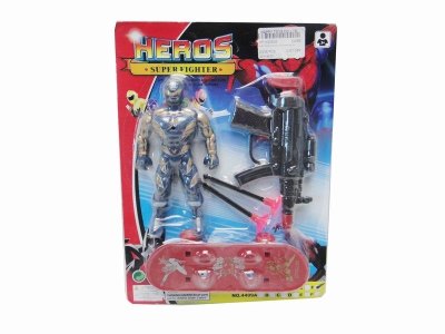 ROBOT W/SKATE BOARD & SOFT SHOOTING GUN   - HP1020526
