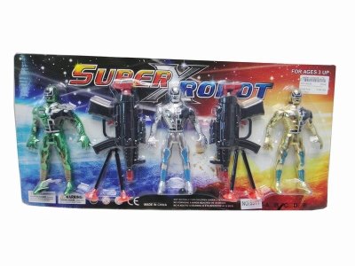 3PCS PAINTING ROBOT W/2 SOFT SHOOTING GUN   - HP1020528
