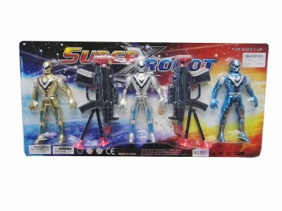 3PCS PAINTING ROBOT W/2 SOFT SHOOTING GUN   - HP1020530