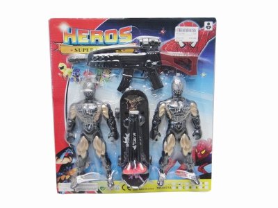 SPIDERMAN W/SOFT SHOOTING GUN & SKATE BOARD & LIGHT - HP1020568