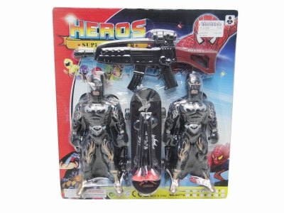 BAT-MAN W/SOFT SHOOTING GUN & SKATE BOARD & LIGHT - HP1020569