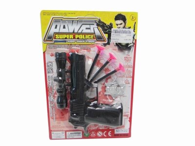 SOFT SHOOTING GUN & POLICE SET 2ASST - HP1020658