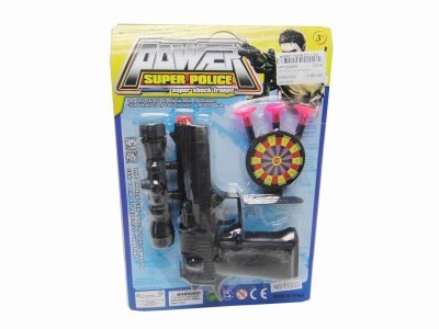 SOFT SHOOTING GUN & POLICE SET 2ASST - HP1020659