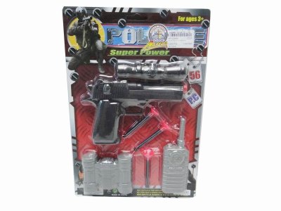 SOFT SHOOTING GUN & POLICE SET 2ASST - HP1020660