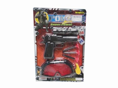 SOFT SHOOTING GUN & POLICE SET 2ASST - HP1020761
