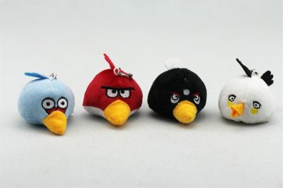 8CM PLUSH ANGER BIRDS KEYCHAIN 5ASST.  - HP1021532