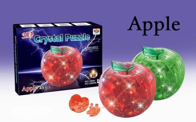 FLASHING 3D CRYSTAL PUZZLE 45PCS RED GREEN - HP1022075