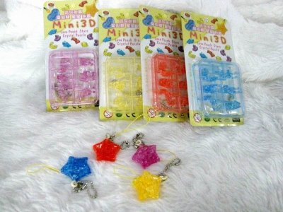 CRYSTAL PUZZLE W/CHAIN  PURPLE/YELLOW/BLUE/RED 4 ASST - HP1022077