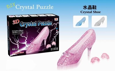 3D CRYSTAL PUZZLE 44PCS PINK/WHITE   - HP1022099