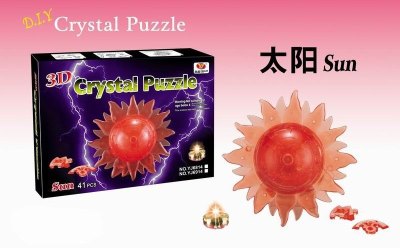FLASHING 3D CRYSTAL PUZZLE 41PCS  - HP1022133