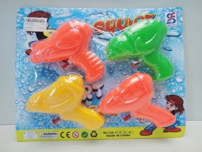 WATER GUN 4PCS GREEN/YELLOW/ORANGE - HP1022624