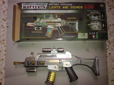 B/O VIBRATION GUN W/LIGHT & SOUND &FLASHLIGHT - HP1023362