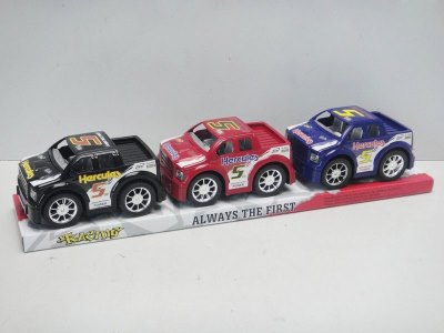 FRICTION CAR W/PAINTING 3PCS BLACK/RED/BLUE - HP1023456