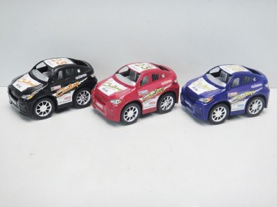 FRICTION RACING CAR W/PAINTING 3PCS BLACK/RED/BLUE - HP1023457