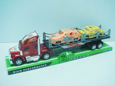 FRICTION TRUCK W/2 CAR RED/BLUE - HP1023519