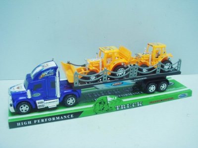 FRICTION TRUCK W/2 CONSTRUCTION CAR RED/BLUE - HP1023525