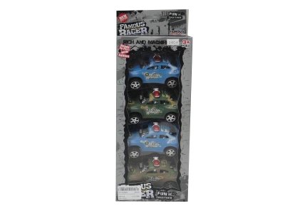 PULL BACK POLICE CAR 3COLOR 4PCS 2ASST - HP1023884