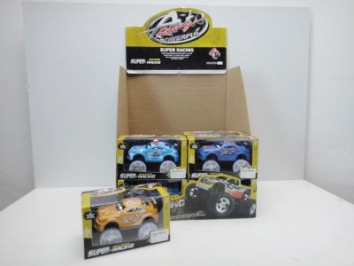 FRICTION CAR RED/BLUE/YELLOW/SILVER 24PCS/DISPLAY BOX - HP1023895