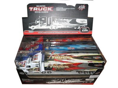 FRICTION CONTAINER CAR (6PCS/DISPLAY BOX) RED/BLUE/WHITE - HP1024381