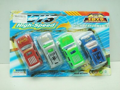 PULL BACK CAR 4PCS 4ASST. - HP1024402