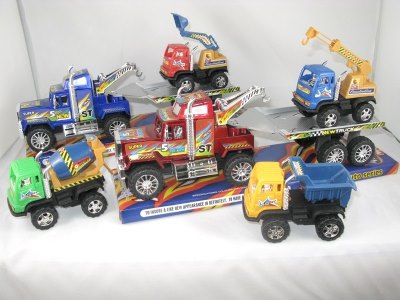 FRICTION CAR W/CONSTRUCTION CAR & PAINTING 4ASST - HP1024455