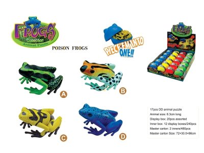 ASSEMBLY 4D FROG PUZZLE 4ASST 20PCS/DISPLAY BOX - HP1024580