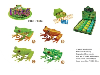 ASSEMBLY 4D FROG PUZZLE 4ASST 20PCS/DISPLAY BOX - HP1024582