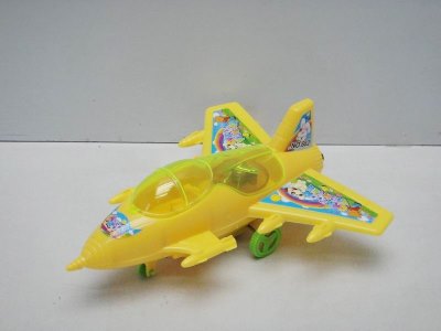 PULL LINE CARTOON PLANE W/CANDY HOLDER YELLOW/GREEN - HP1024875