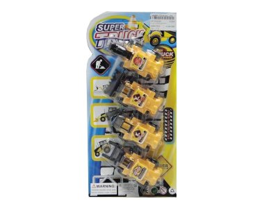 PULL BACK CONSTRUCTION CAR 4PCS - HP1025039