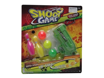 PING-PONG GUN W/3PCS BALL & 2PCS BOWLING BOWL - HP1025085