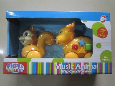B/O REINDEER & SQUIRREL W/LIGHT & MUSIC - HP1025209