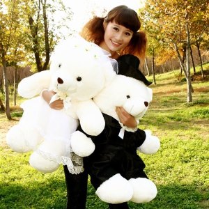 40CM PLUSH BEAR 2PCS - HP1025278
