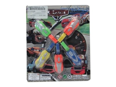 PRESS & GO CAR ORANGE/GREEN/BLUE/YELLOW 5PCS - HP1025292