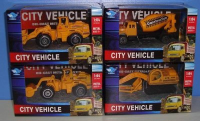 FREE WAY CONSTRUCTION CAR (DIE CAST) 4ASST - HP1025432