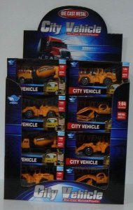 FREE WAY CONSTRUCTION CAR (DIE CAST) 4ASST 24PCS/DISPLAY BOX - HP1025433