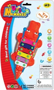 PULL LINE CROCODILE XYLOPHONE GREEN/RED - HP1025845