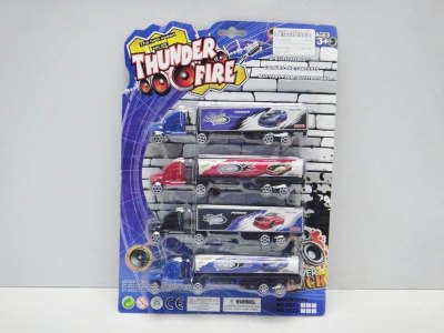 4/S PULL BACK TOW HEADS TRUCK BLUE/RED/BLACK  - HP1025989