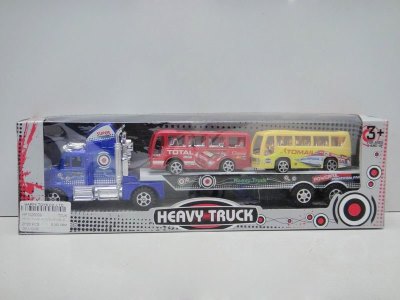 FRICTION CAR W/2 BUS RED/BLUE - HP1026009