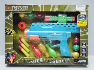 SOFT BULLET GUN W/LIGHT & IC INCLUDED BUTTONCELL - HP1026723