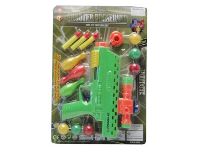 SOFT BULLET GUN W/LIGHT & IC & INFRARED INCLUDED BUTTONCELL - HP1026731