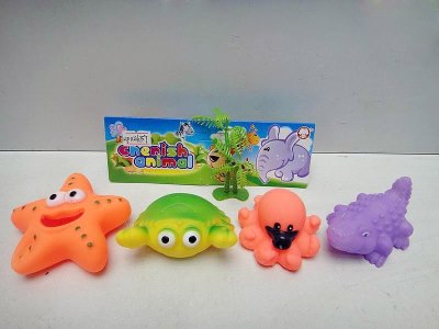 VINYL ANIMALS W/TREE 4PCS - HP1026757